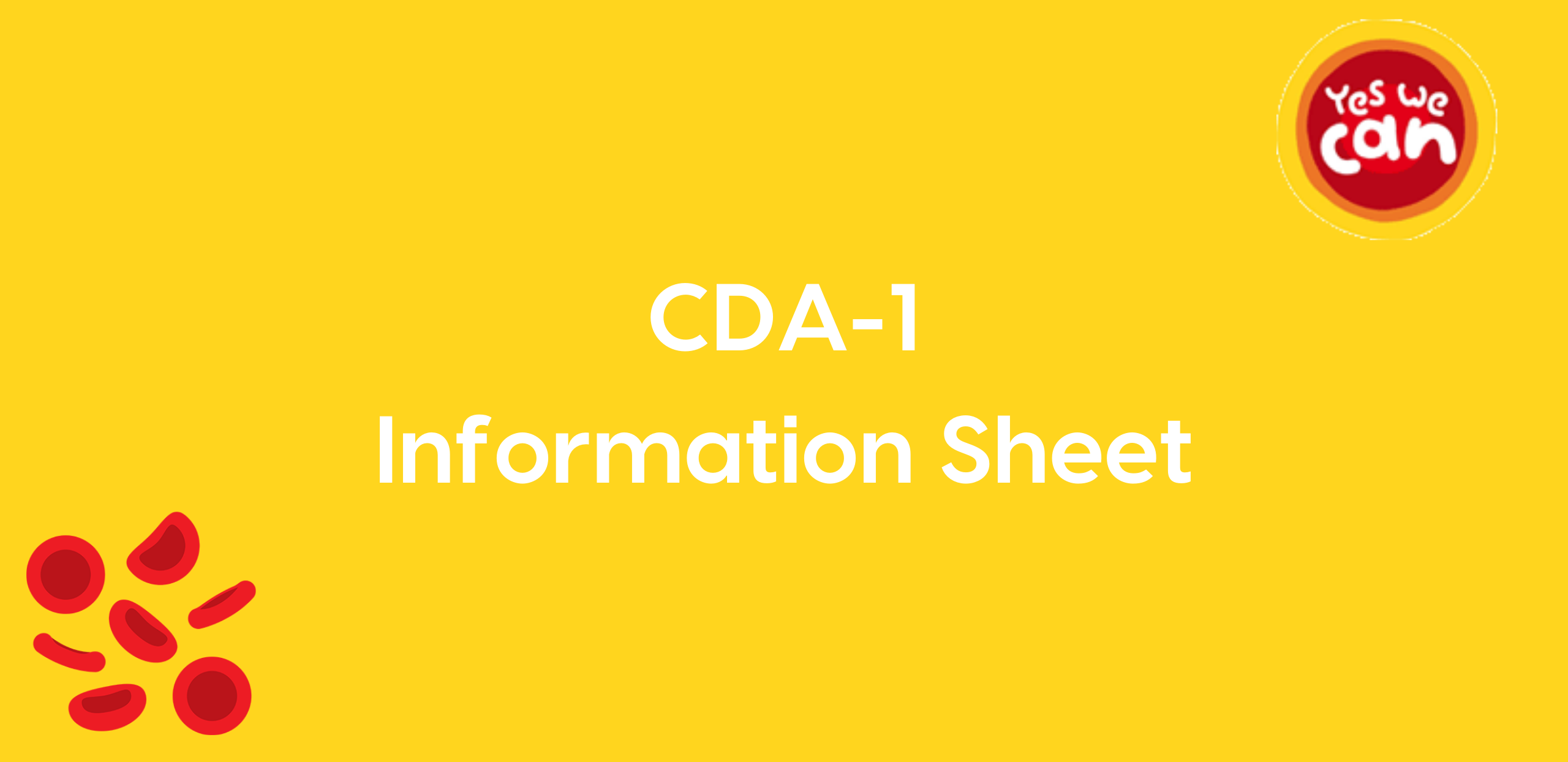 Yellow graphic with the words 'CDA-1 Information Sheet' on