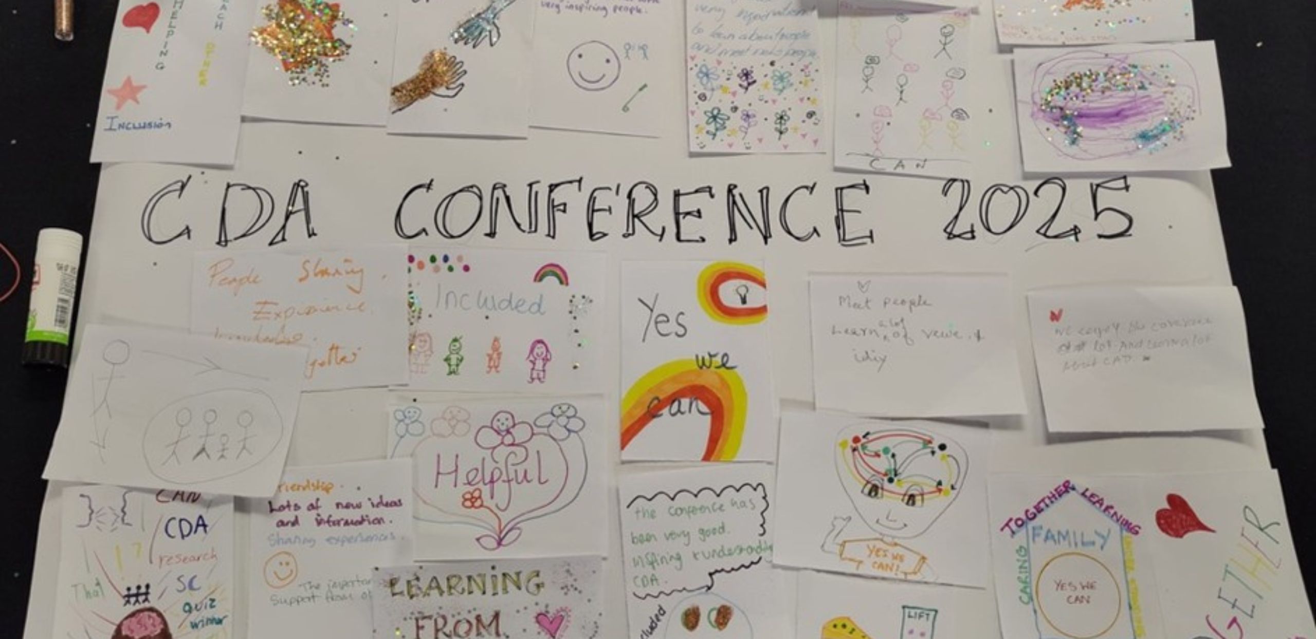 white paper with notes from CDA conference on it